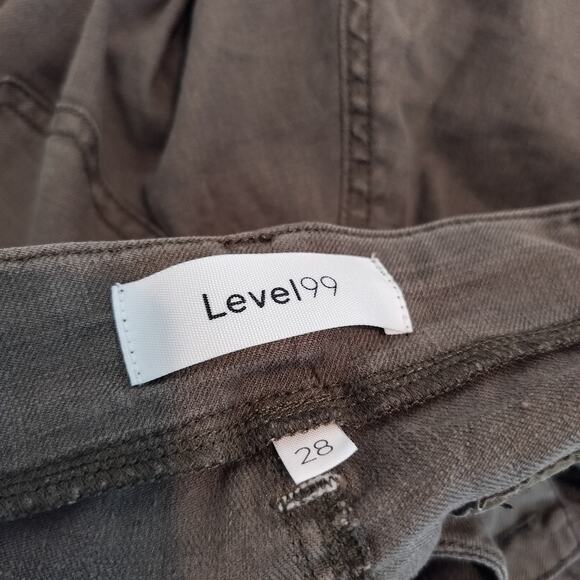 Level 99 Linen Blend Jogger Pants Green Tapered Ankle - Picture 9 of 10